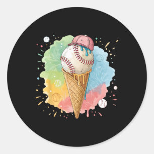 Bysebyll Ice Cream Watercolor Bysebyll 3  Classic Round Sticker