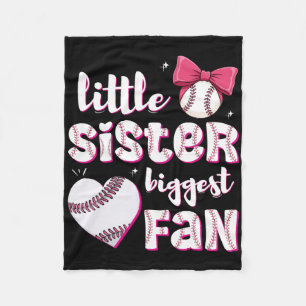 Bysebyll Little Sister Biggest Fan Bysebyll Girls  Fleece Blanket