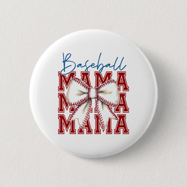 Bysebyll Mama Bow Graphic Unique Design  6 Cm Round Badge (Front)