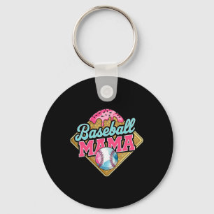 Bysebyll Mama Home Plate Ice Cream Drip Mother's D Key Ring