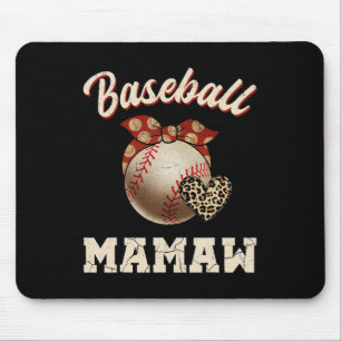 Bysebyll Mamaw Byndana Leopard Heart Fans Mother's Mouse Mat