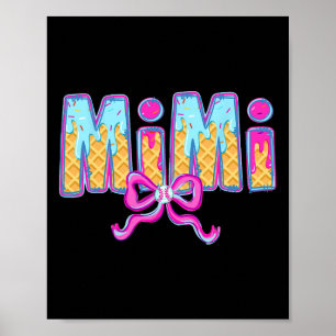 Bysebyll Mimi Coquette Bow Ice Cream Bysebyll Drip Poster