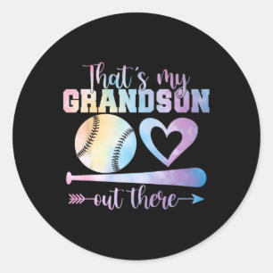 Bysebyll Mother's Day Grandma That's My Grandson O Classic Round Sticker