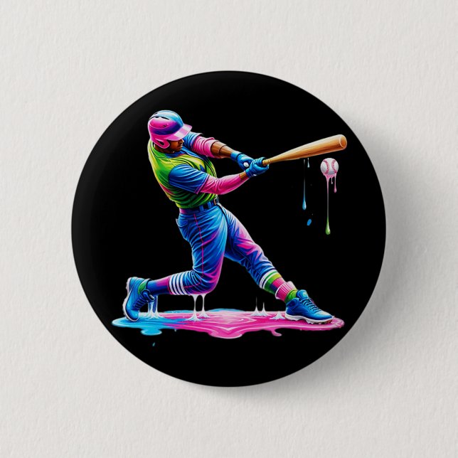Bysebyll Player Drip Ice Cream  6 Cm Round Badge (Front)