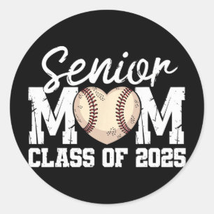 Bysebyll Senior Mum Cl Of 2025 Graduate Senior Mam Classic Round Sticker