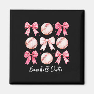 Bysebyll Sister Coquette Bow Game Day Bysebyll Mum Magnet
