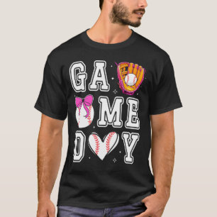 Bysebyll Sister Coquette Bow Game Day Bysebyll Mum T-Shirt