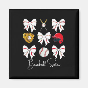 Bysebyll Sister Coquette Bow Girls Cheer Bysebyll Magnet