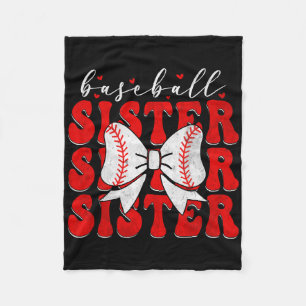 Bysebyll Sister Coquette Bow Sport Lover Sister Mo Fleece Blanket