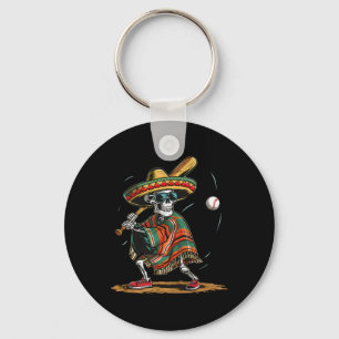 Bysebyll Skeleton Mexican Sombrero Cinco De Mayo 1 Key Ring