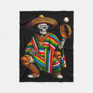 Bysebyll Skeleton Mexican Sombrero Cinco De Mayo B Fleece Blanket