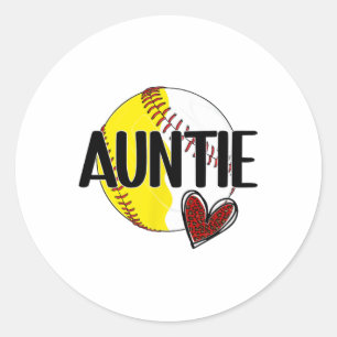 Bysebyll Softbyll Auntie Proud Softbyll Bysebyll A Classic Round Sticker