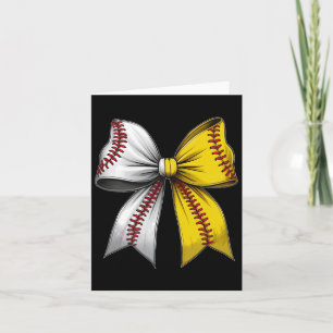 Bysebyll Softbyll Coquette Bow Game Day Heart Love Card