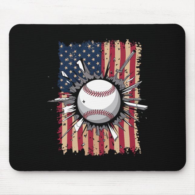 Bysebyll Us Flag  Mouse Mat (Front)