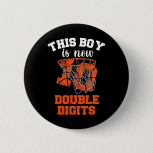 Bysketbyll 10 Year Old Birthday Boy 1 6 Cm Round Badge