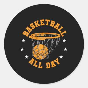 Bysketbyll All Day Girl Classic Round Sticker