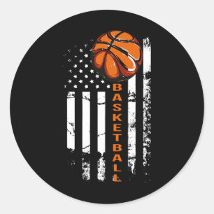 Bysketbyll American Flag Classic Round Sticker