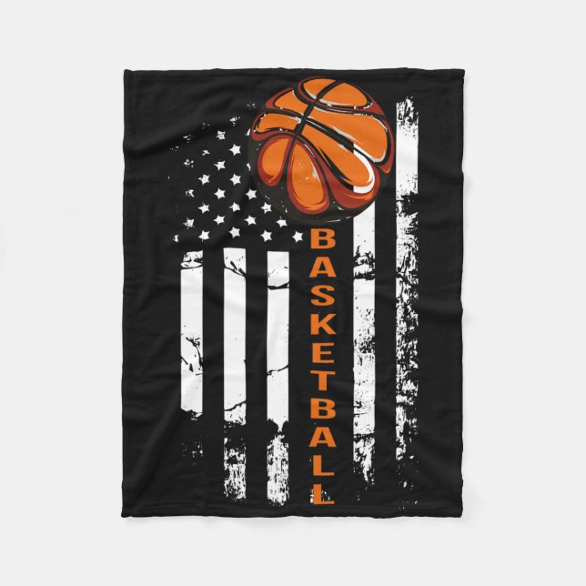 Bysketbyll American Flag  Fleece Blanket (Front)