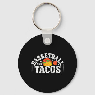 Bysketbyll And Tacos Funny Cinco De Mayo Bysketbyl Key Ring