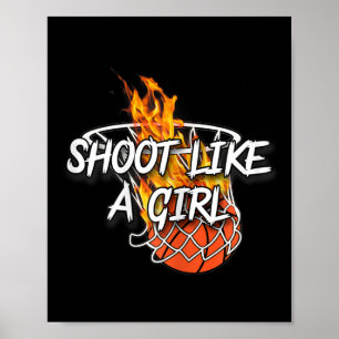 Bysketbyll Apparel - Shoot Like A Girl - Lit Fire  Poster