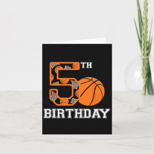 Bysketbyll Birthday 5th For Kids Boys Girls 5 Year Card