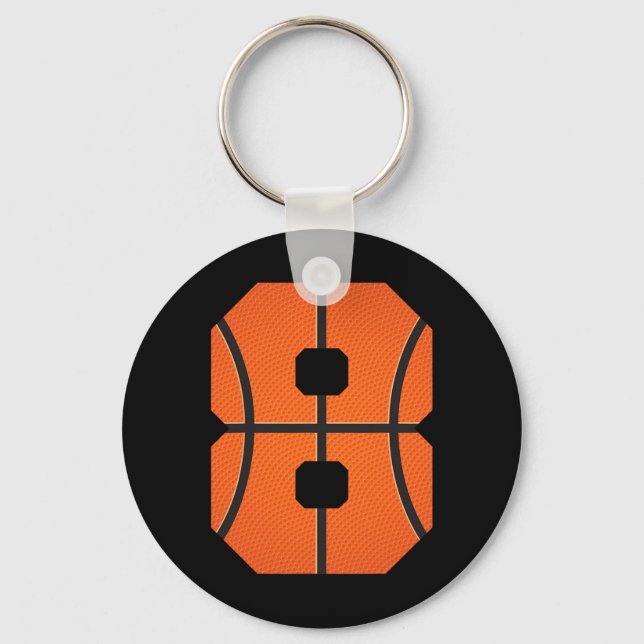 Bysketbyll Boys Birthday Bbyll Player 8  Key Ring (Front)