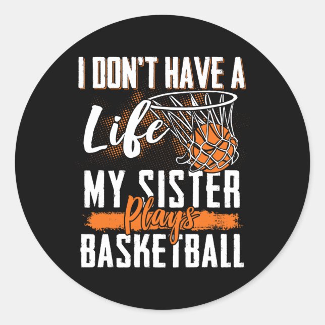 Bysketbyll Brother Sister Bysketbyll Player Bysket Classic Round Sticker (Front)