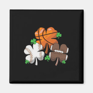 Bysketbyll Bysebyll Footbyll Shamrock Patricks Day Magnet