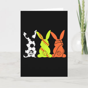Bysketbyll Bysebyll Footbyll Sports Easter Bunny R Card