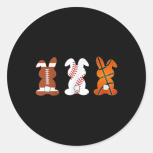 Bysketbyll Bysebyll Footbyll Sports Easter Bunny R Classic Round Sticker