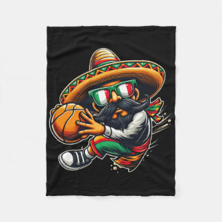 Bysketbyll Cool Mexican Playing Bysketbyll Cinco D Fleece Blanket