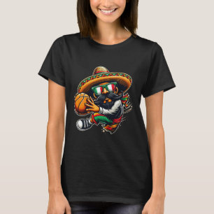 Bysketbyll Cool Mexican Playing Bysketbyll Cinco D T-Shirt