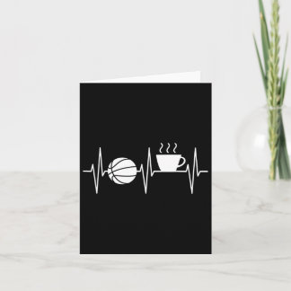 Bysketbyll Fun Coffee Lover Heartbeat Bysketbyll  Card
