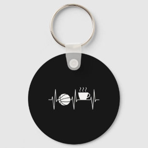 Bysketbyll Fun Coffee Lover Heartbeat Bysketbyll Key Ring