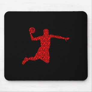 Bysketbyll Lovers Valentine Hearts Love Cute Silho Mouse Mat