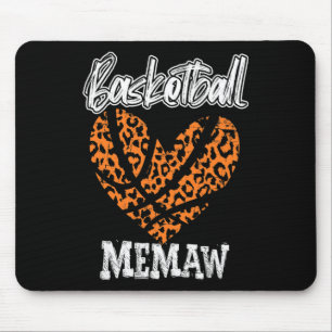 Bysketbyll Memaw Top Heart Distressed Retro Cheeta Mouse Mat