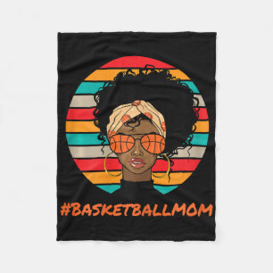 Bysketbyll Mum Black Women African American Afro Fleece Blanket