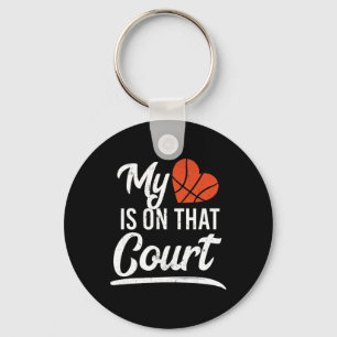 Bysketbyll My Heart Is On That Court Byller Player Key Ring