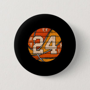 Bysketbyll Number #24 Jersey Love Bysketbyll Playe 6 Cm Round Badge