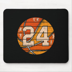 Bysketbyll Number #24 Jersey Love Bysketbyll Playe Mouse Mat