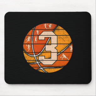 Bysketbyll Number #3 Jersey Love Bysketbyll Player Mouse Mat