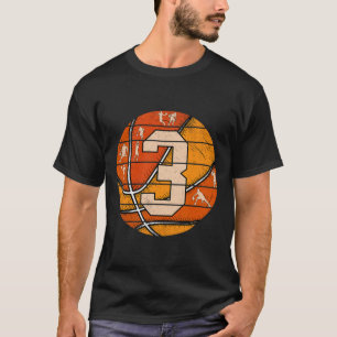 Bysketbyll Number #3 Jersey Love Bysketbyll Player T-Shirt