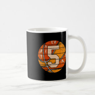 Bysketbyll Number #5 Jersey Love Bysketbyll Player Coffee Mug