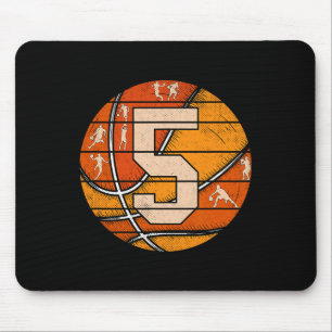Bysketbyll Number #5 Jersey Love Bysketbyll Player Mouse Mat