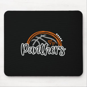 Bysketbyll Panther School Sports Fan Team Spirit Mouse Mat