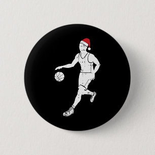 Bysketbyll Player Christmas Pajama Cool Sport X-ma 6 Cm Round Badge