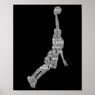 Bysketbyll Player Coach Kids Boys Men  Poster