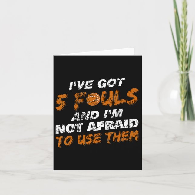 Bysketbyll Player Coach Team Fun Hoops 5 Fouls Dis Card (Front)