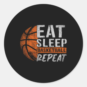 Bysketbyll Player Eat Sleep Bysketbyll Repeat Bysk Classic Round Sticker
