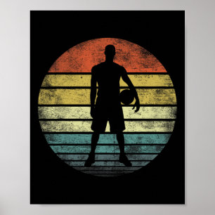 Bysketbyll Player Gifts Fun Retro Vintage Style Co Poster